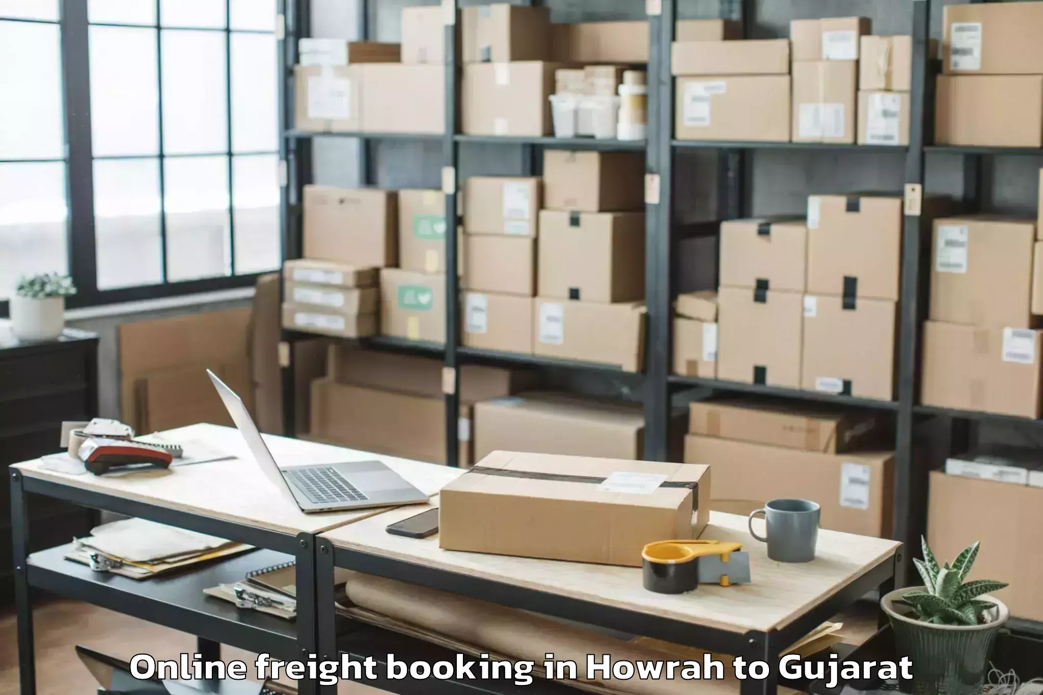 Affordable Howrah to Khambhat Online Freight Booking